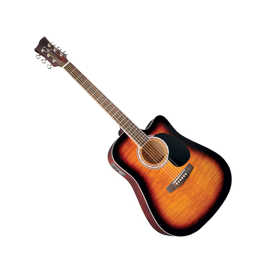 Jay Turser JJ45FCET Acoustic Guitar ( TABACCO SUNBURST )